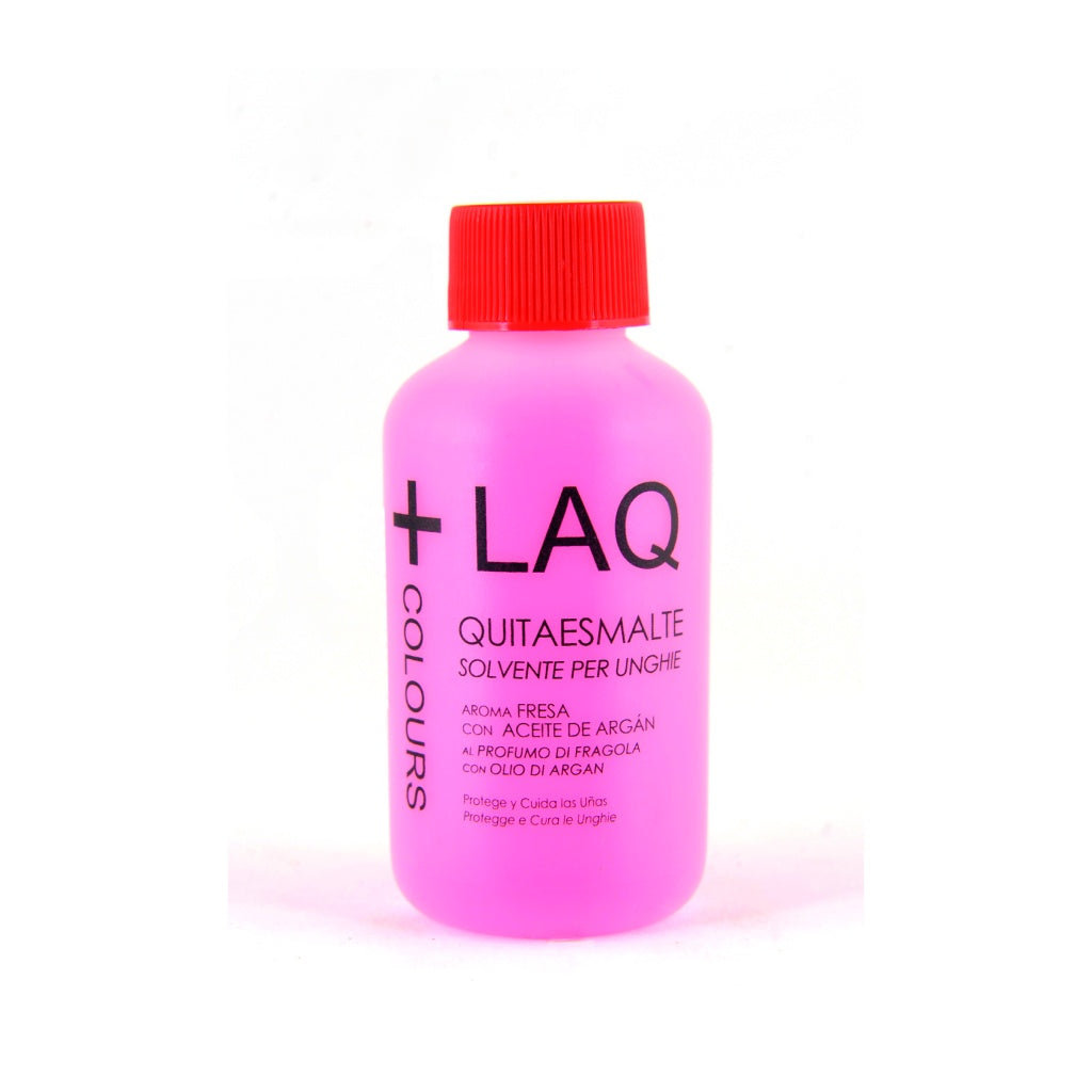 QUITAESMALES + ARGAN OIL AROMA FRESA 100 ml +LAQ COLOURS