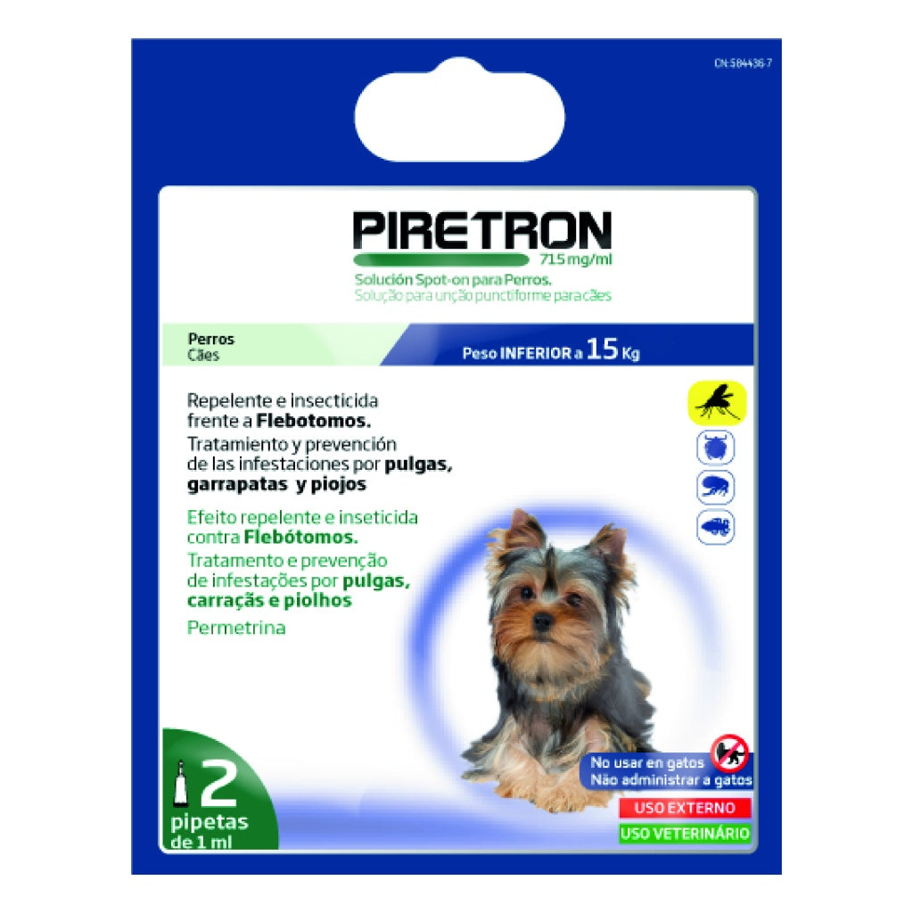 Piretron 715 mg/ml solución 1 ml Blister 2 pipetas