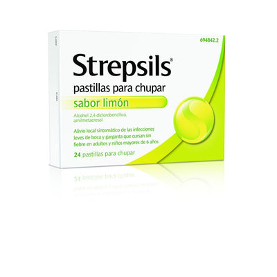 Strepsils limón sin azúcar 24 pastillas para chupar