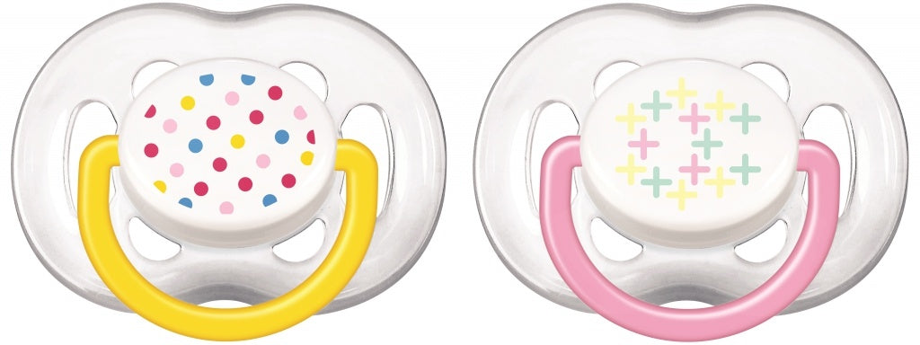 ZZ Philips Avent chupete ventilado decorado puntitos niña 6-18M 2 unidades