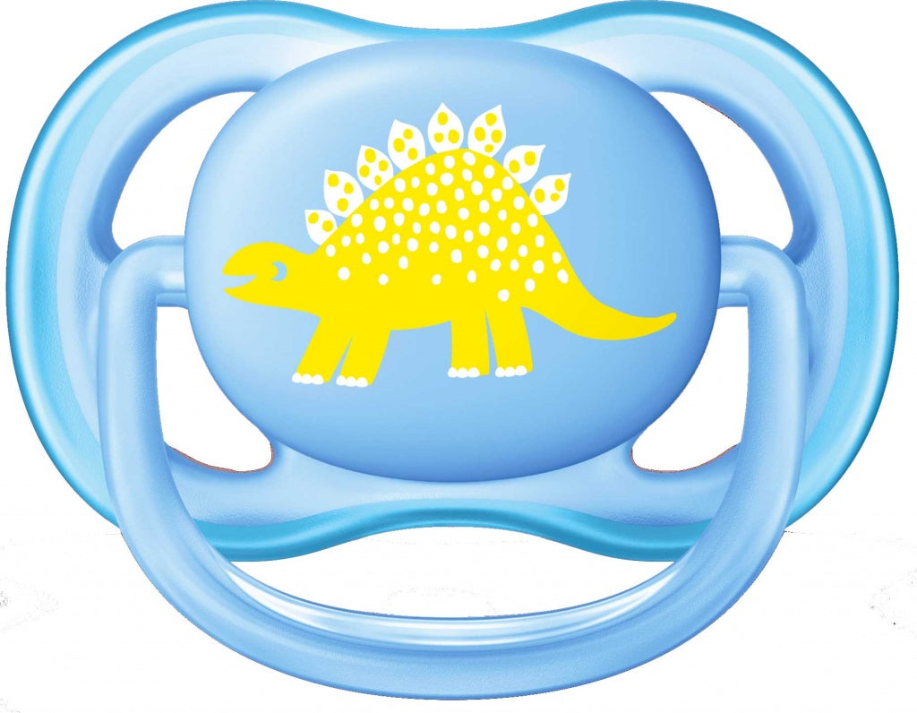 Philips Avent chupete individual Ultra Air 0-6 meses decorado azul dinosaurio