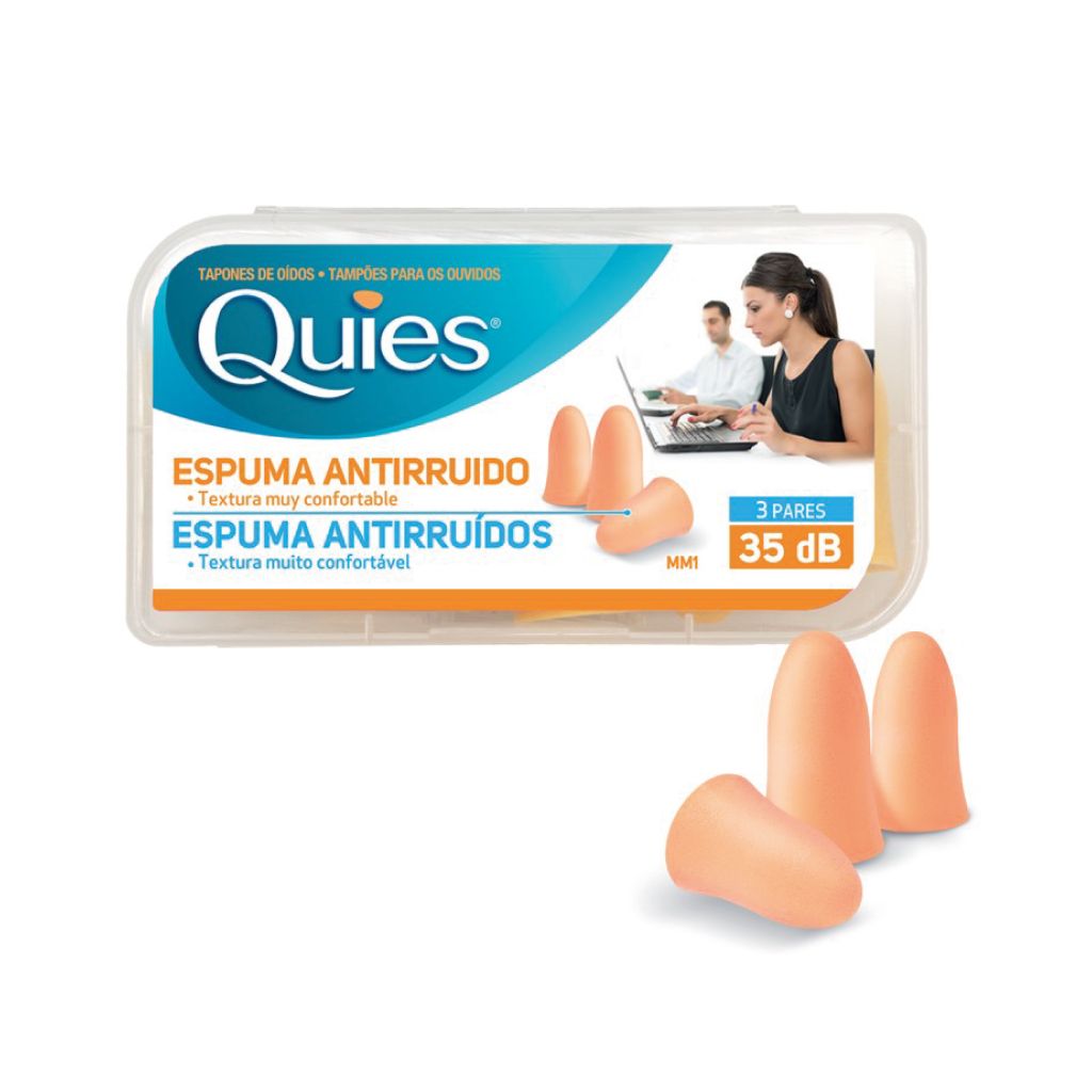 Quies Tapones ESPUMA Beige 6 tapones