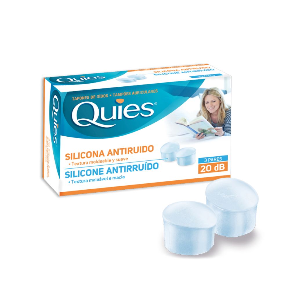 Quies Tapones SILICONA Anti-ruido 6 tapones