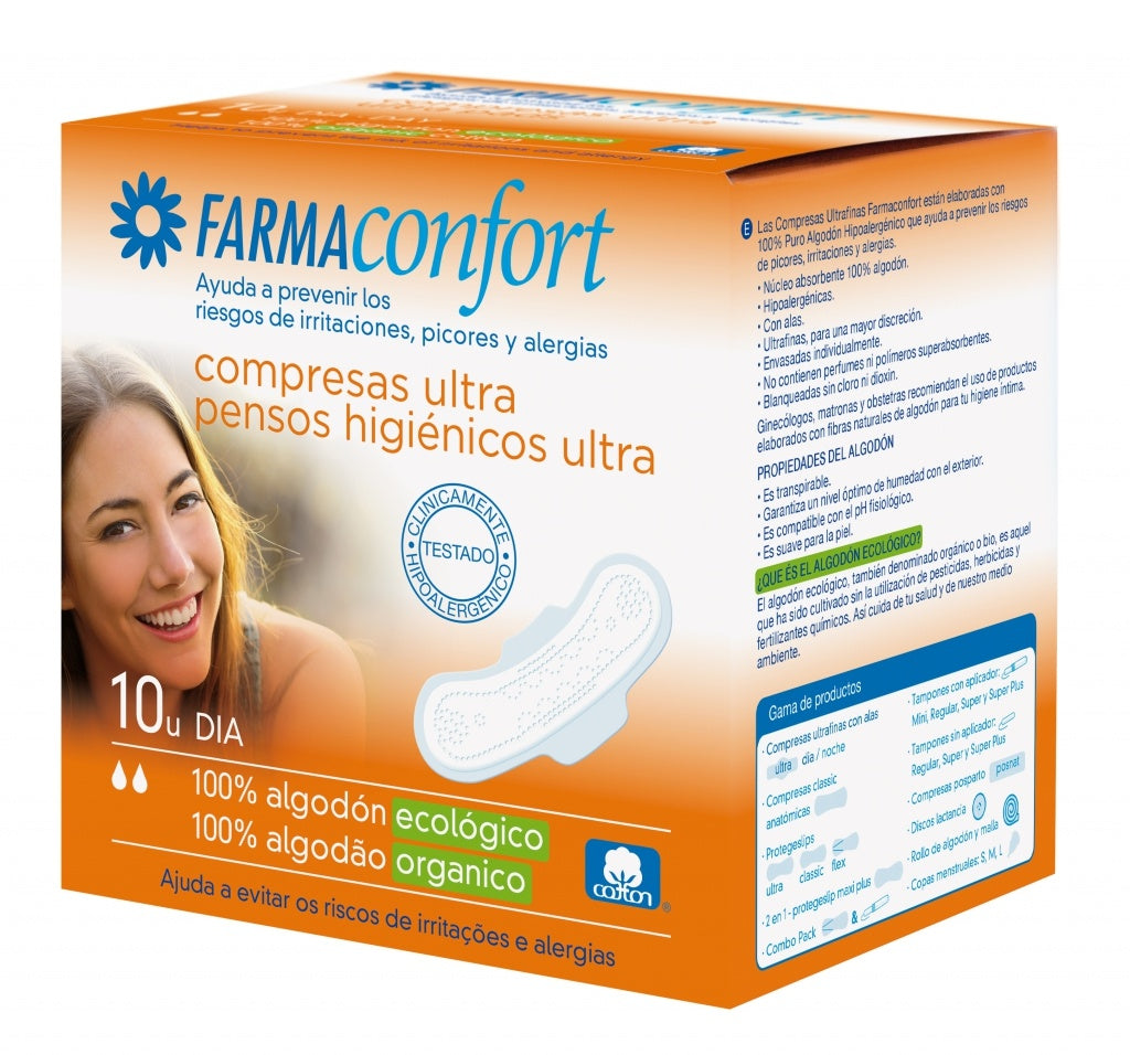 Farmaconfort compresa dia con alas 10 u