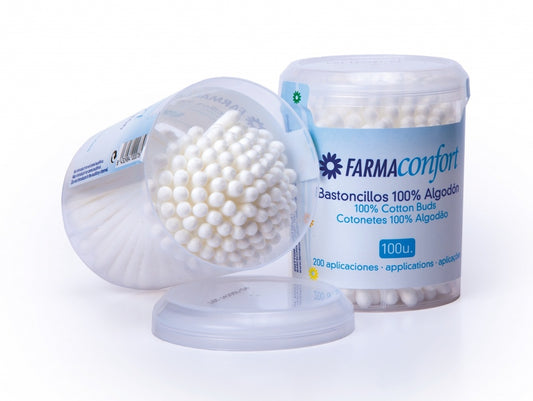 Farmaconfort bastoncillos de algodón 100 unidades