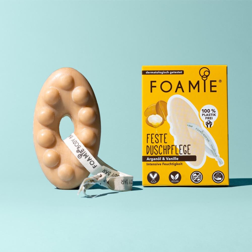 Foamie limpiador corporal solido de vainilla y argan Solido Sin Plasticos Eco