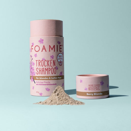 Foamie champu seco de frambuesa para cabello rubios
