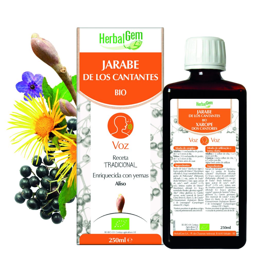 HERBALGEM Jarabe de los Cantantes Bio 250 ml