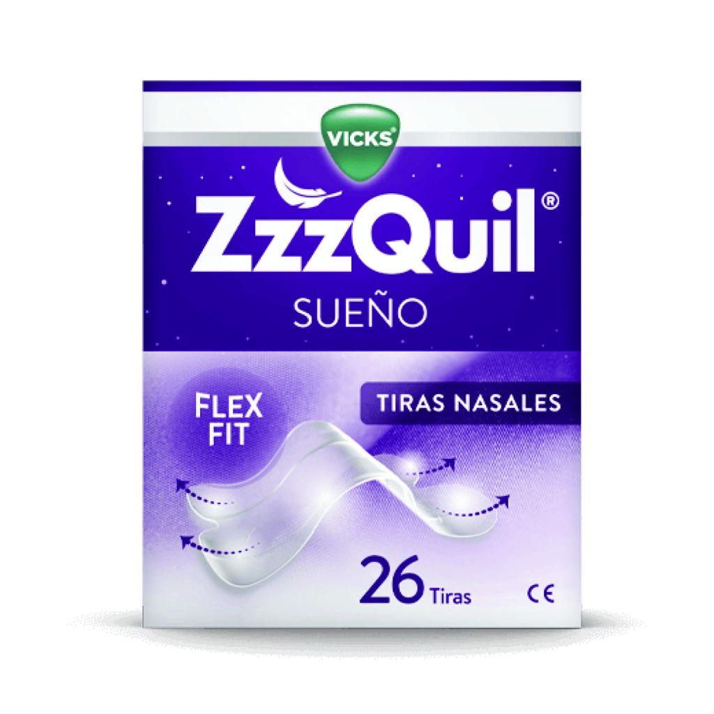 Vicks ZZZQuil Sueño Tiras Nasales 26 tiras