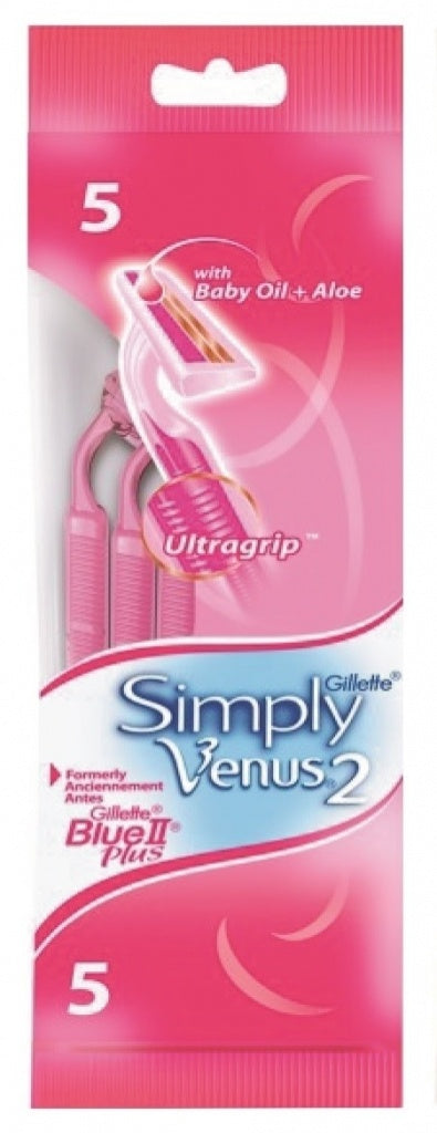 Maquinilla desechable BLUE II ultragrip 5 unidades