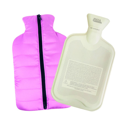 Bolsa de Agua Caliente Rosa Funda Cremallera