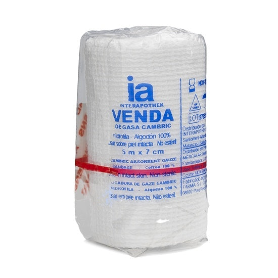 Interapothek Venda cambric hidrofila 5x7 cm