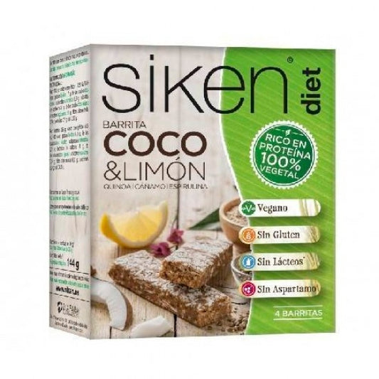 Sikendiet Proteína Vegetal Barrita Coco Limón 4U