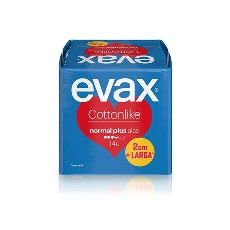 Compresas Evax Cottonlike Noche Alas 9 unidades