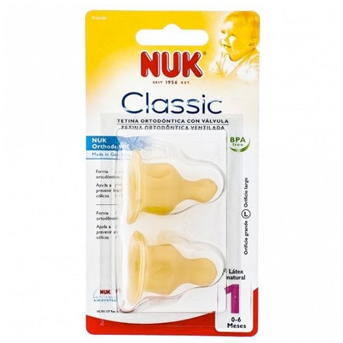 Tetina Nuk T1 Látex Alimento 2 Unidades