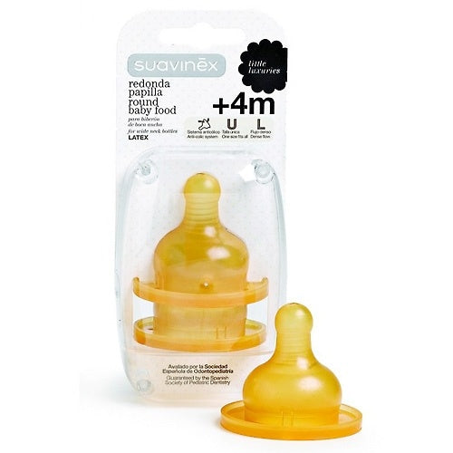 Tetina Suavinex Papilla Boca Ancha 2 Unidades