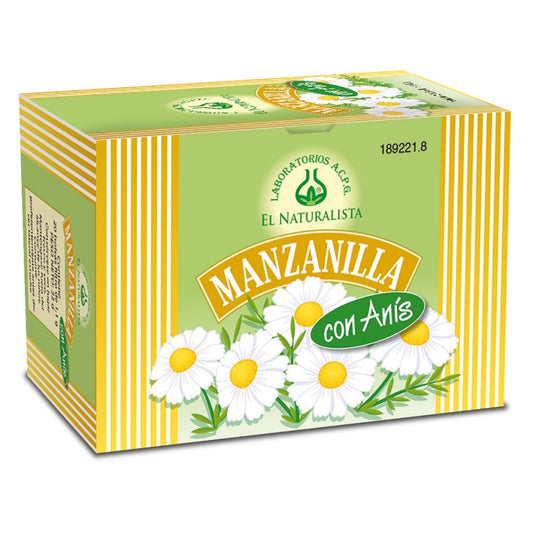 El Naturalista Manzanilla con Anís 20 Infusiones