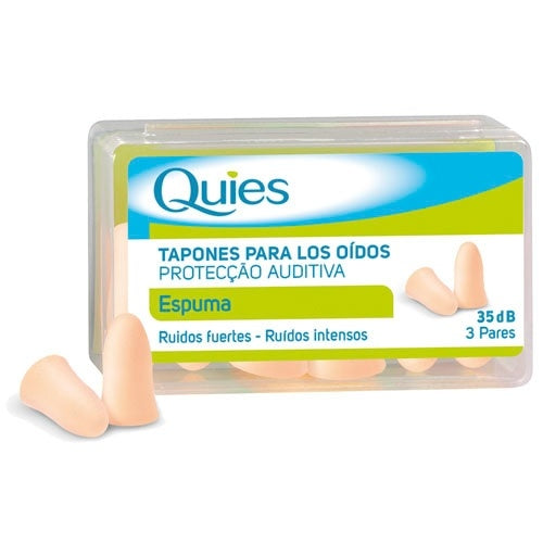 Quies Tapones Goma Oídos Colores 6 U