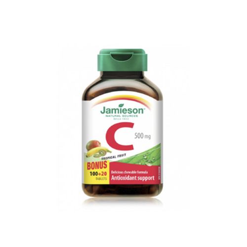 Jamieson Vitamina C 500mg Sabor Tropical 120 tabletas masticlables