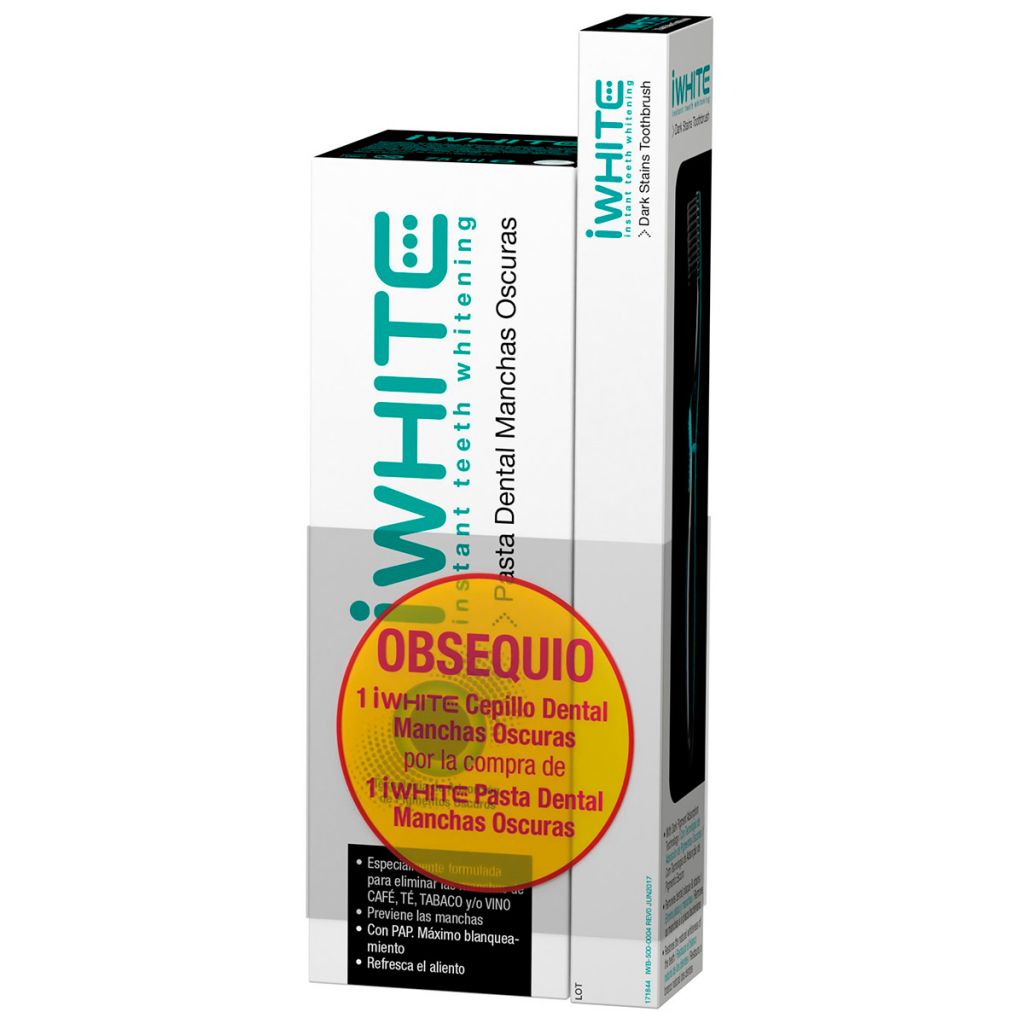 i-White Pasta Dental Manchas Oscuras + Cepillo Dental