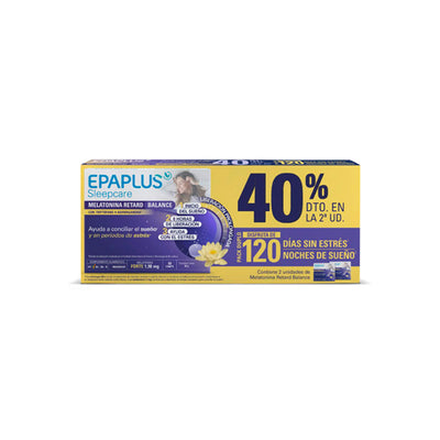 Epaplus Sleepcare Melatonina DUPLO Retard Balance 60 comprimidos + 1 GRATIS