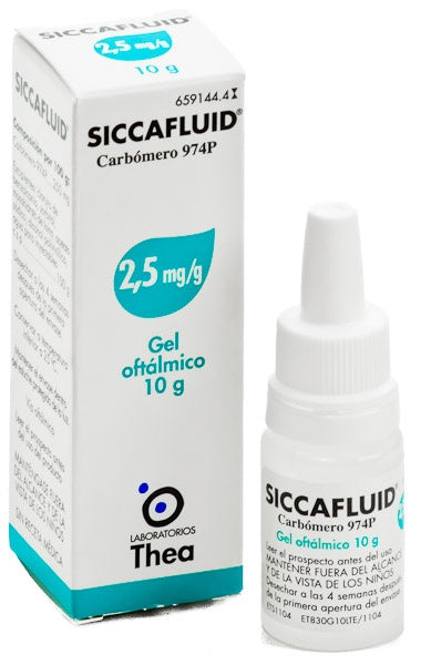 Siccafluid 2.5 mg/g gel oftálmico 10 g