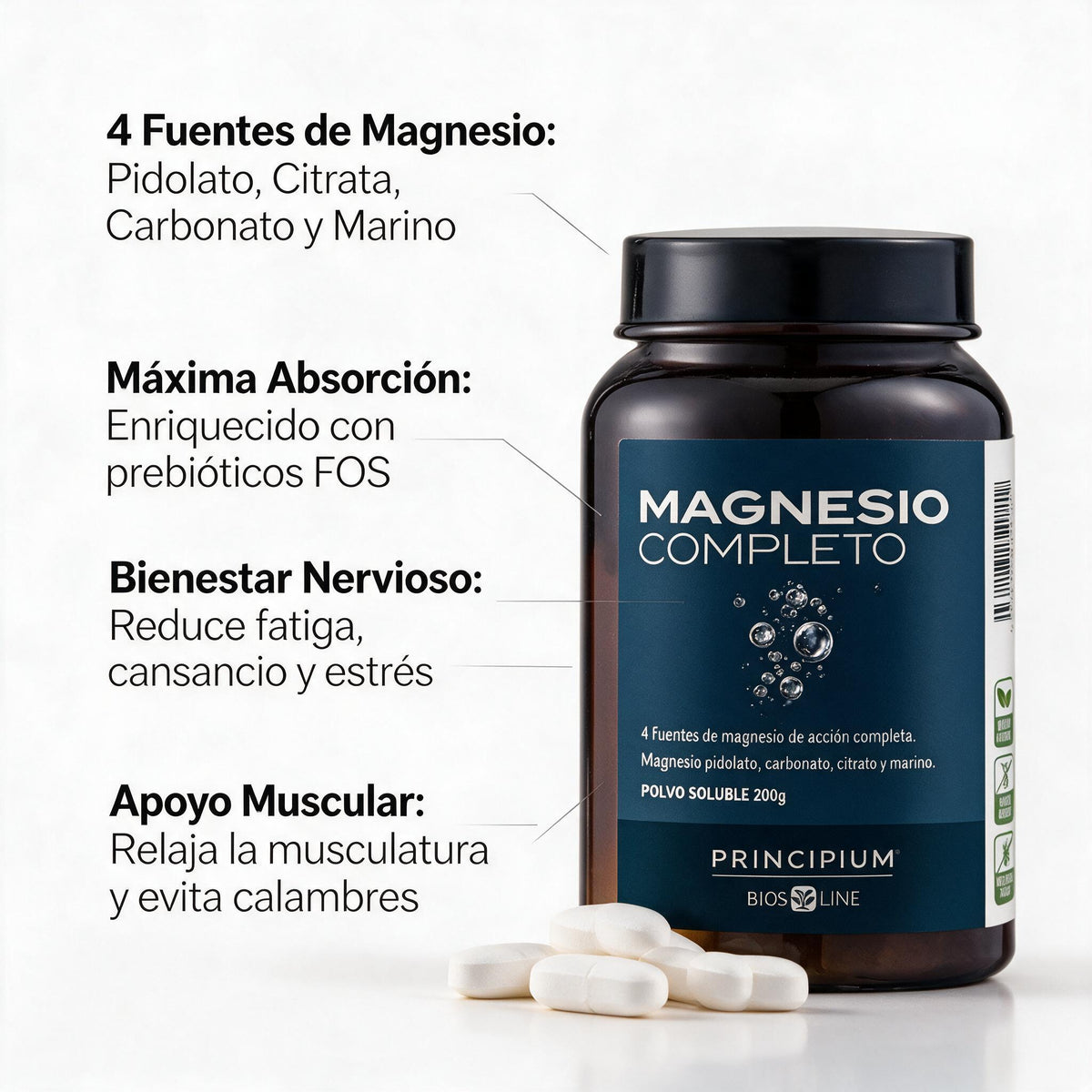 Principium Magnesio Completo Polvo 200 g