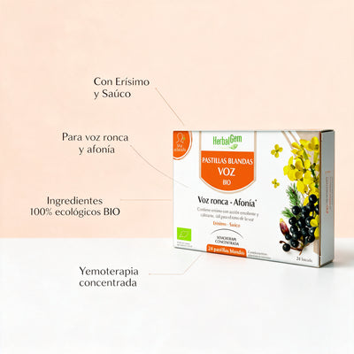 HERBALGEM Pastillas blandas para la voz Bio 24 gominolas