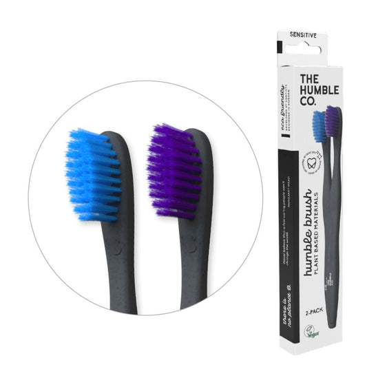 The Humble Cepillo dientes base Plantas azul y morado pack 2 uds