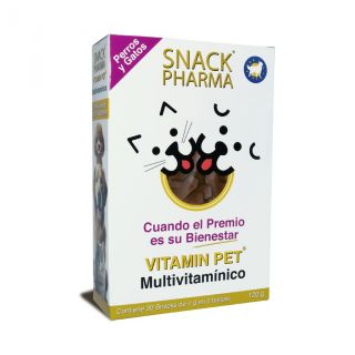 SNACK PHARMA Vitamin Pet - Multivitamínico 30 snacks de 4g