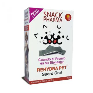 SNACK PHARMA Rehydra Pet - Suero Oral - 12 sobres de 10 g