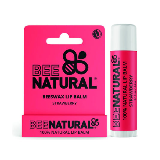 Bee Natural Bálsamo Labial Cera de Abeja Sabor FRESA