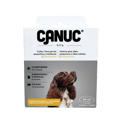 CANUC Collar Deltametrina perro pequeño y mediano 48cm
