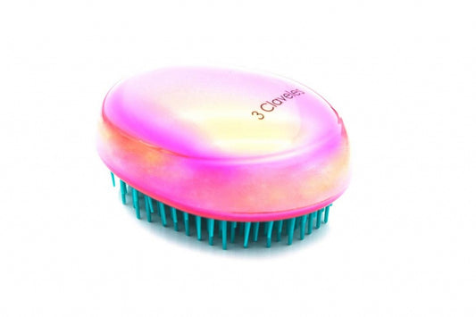 3 Claveles cepillo antienredo fucsia sin mango 8,5 cm
