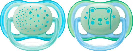 Philips Avent chupetes Ultra Air nocturno 0 a 6 meses niño 2 uds