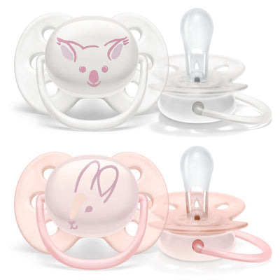 Philips Avent 2 chupetes ultra soft decorados 0-6 meses niña