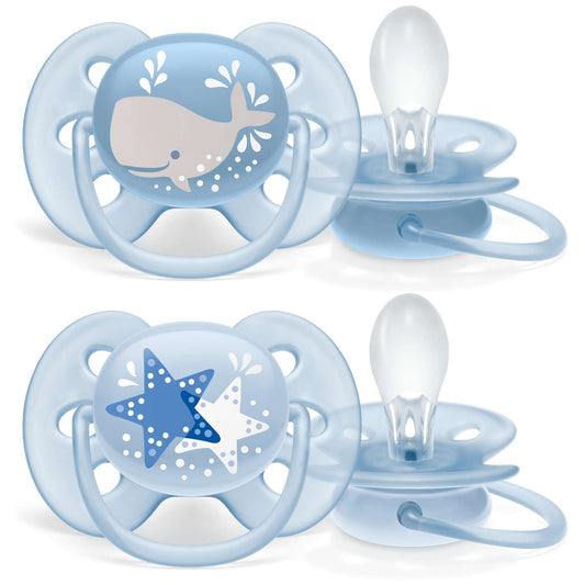 Philips Avent 2 chupetes ultra soft decorados 6-18 meses niño