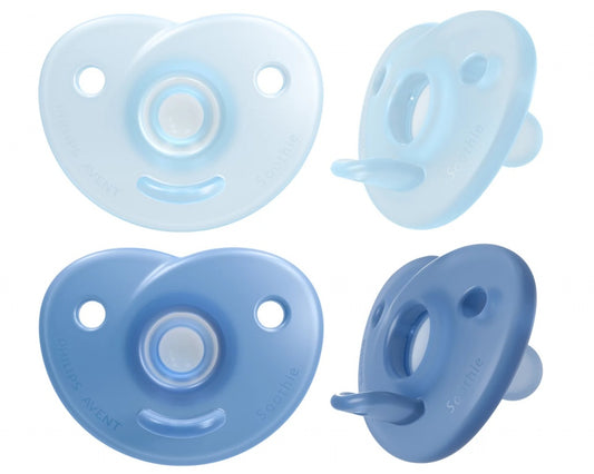 Philips Avent 2 chupetes Soothies 100% silicona 0-6 meses niño