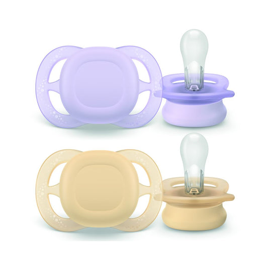 Philips Avent Chupetes Ultra Start 0-2m niña 2 uds - liso