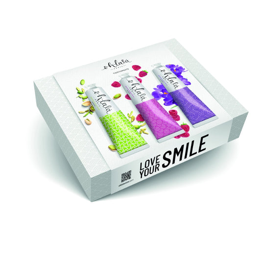 *****ESTUCHE Ohlala "Premium SET #2  x 3-100 ml" (Pistacho, Frambuesa & Violeta Menta)