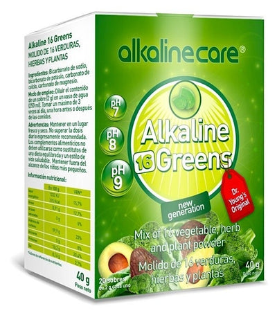 PH Greens 16 Superalimento Alkaline Care 20 Sobres