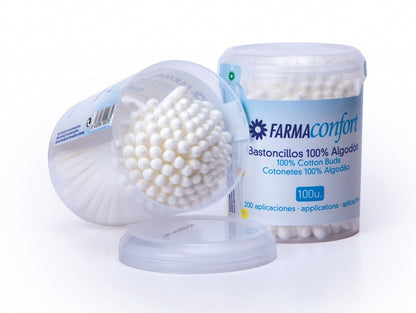 Farmaconfort bastoncillos de algodón 100 unidades