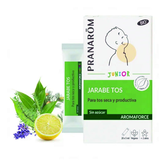 Pranarôm AROMAFORCE Junior Jarabe para la tos Bio 20x5 ml