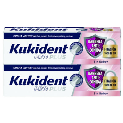 Kukident DUPLO PRO ANTICOMIDA Sin Sabor 40g
