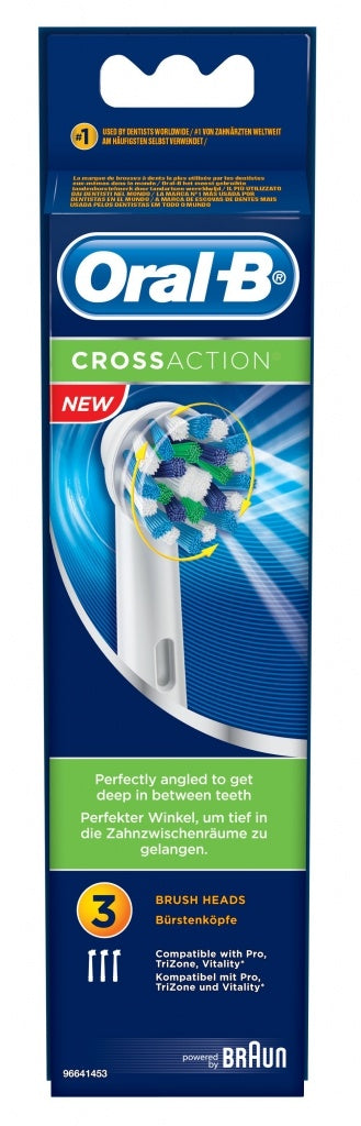 Oral-B recambio cepillo eléctrico crossaction 3 uds