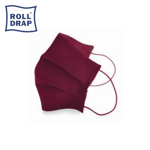 Mascarilla de Algodón tratado Roll Drap Adultos Burdeos 2 uds