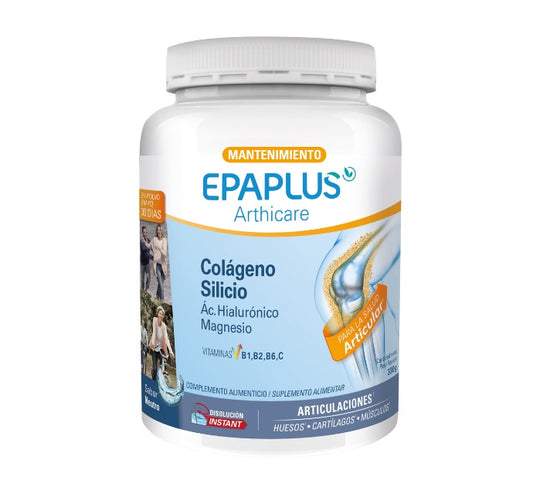 Epaplus Colágeno con Silicio, Ácido Hialurónico, Magnesio en polvo Sabor Neutro 319,8 g (30 días)