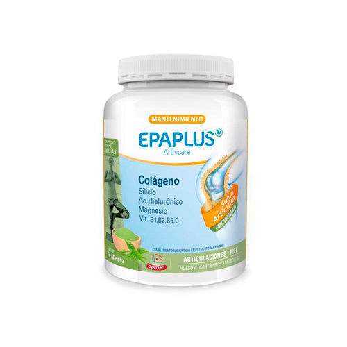 Epaplus Colágeno con Silicio, Ácido Hialurónico, Magnesio en polvo Sabor Té Matcha 334 g (30 días)