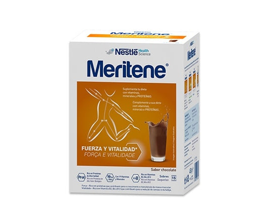 Meritene Proteínas en Polvo Chocolate 15 sobres