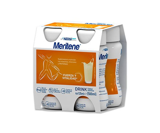 Meritene Drink Proteínas Vainilla 4 Botellas de 125 ml